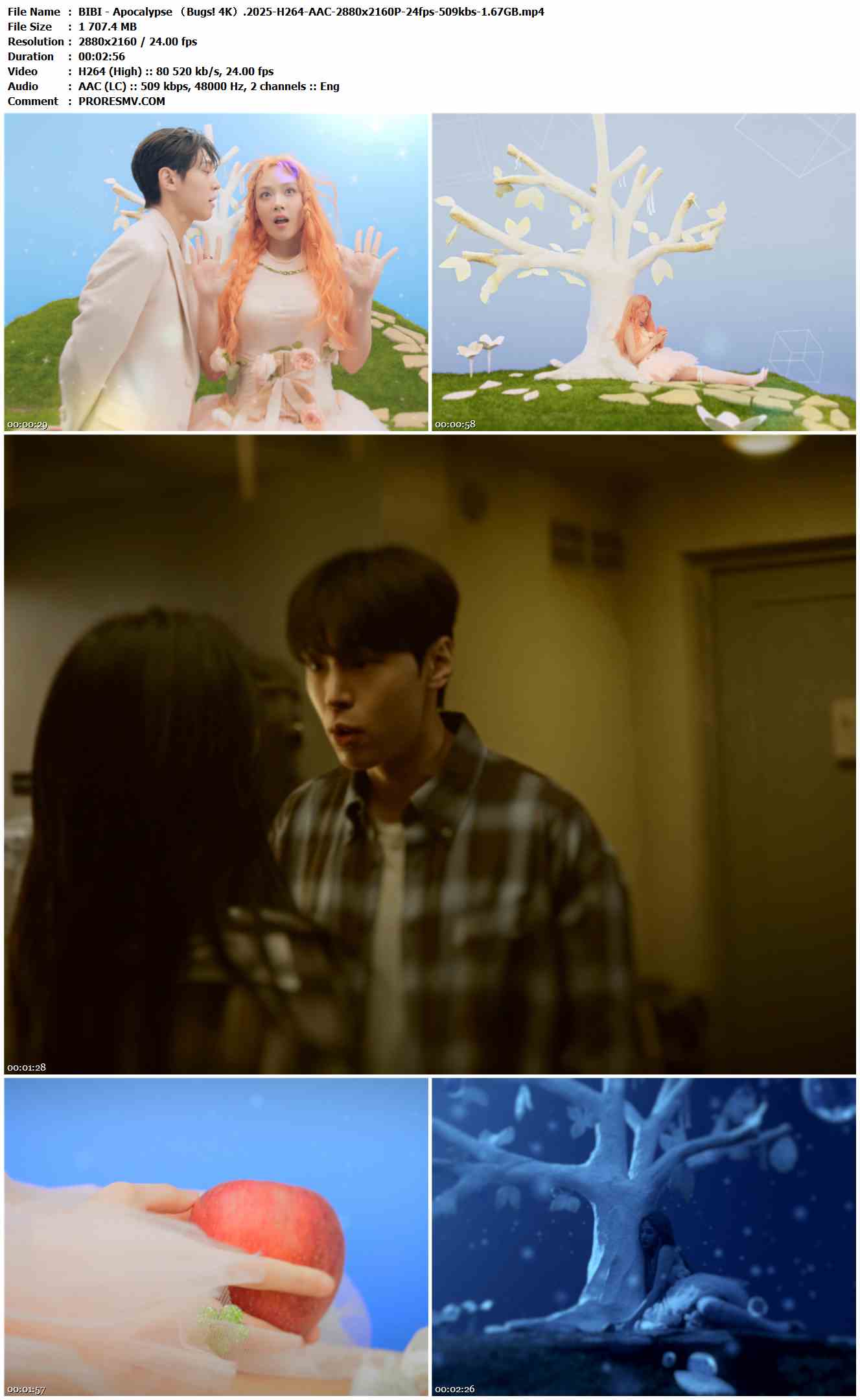 BIBI - Apocalypse （Bugs! 4K）.2025-H264-AAC-2880x2160P-24fps-509kbs-1.67GB官方MV_高清MV